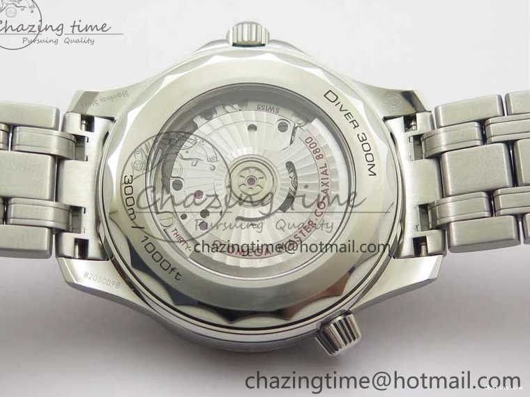 0502 EasyCare Seamaster Diver 300M ORF 1:1 Best Edition Black Ceramic Black Dial on SS Bracelet A 7870